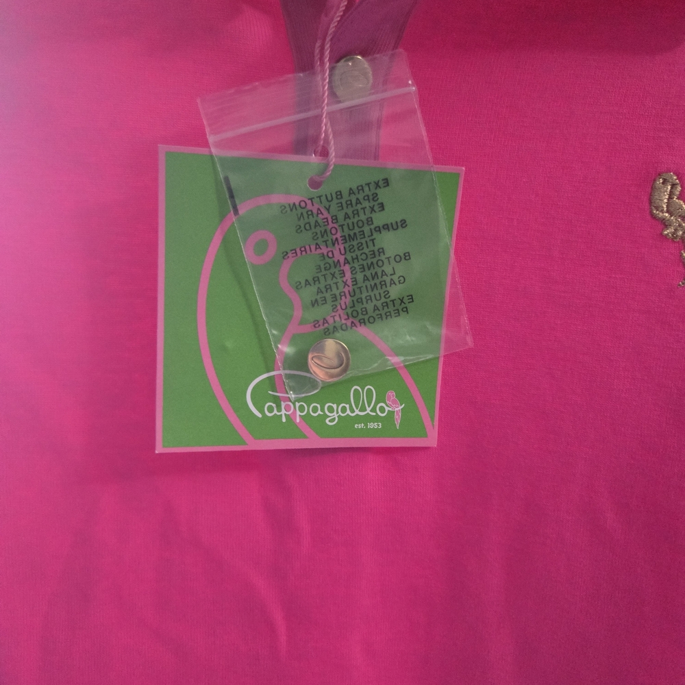 Pappagallo Aloha Bright Pink Sleeveless Polo Preppy Tank XL - Picture 9 of 9